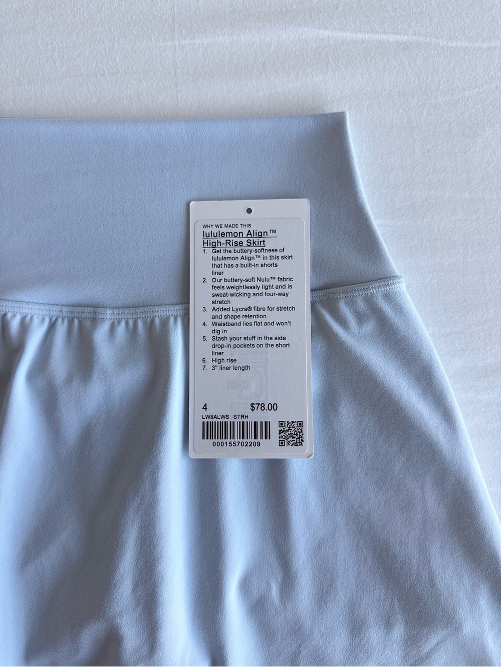 lululemon Align™ High-Rise Skirt Starch Blue Size 4 NWOT - Picture 13 of 13